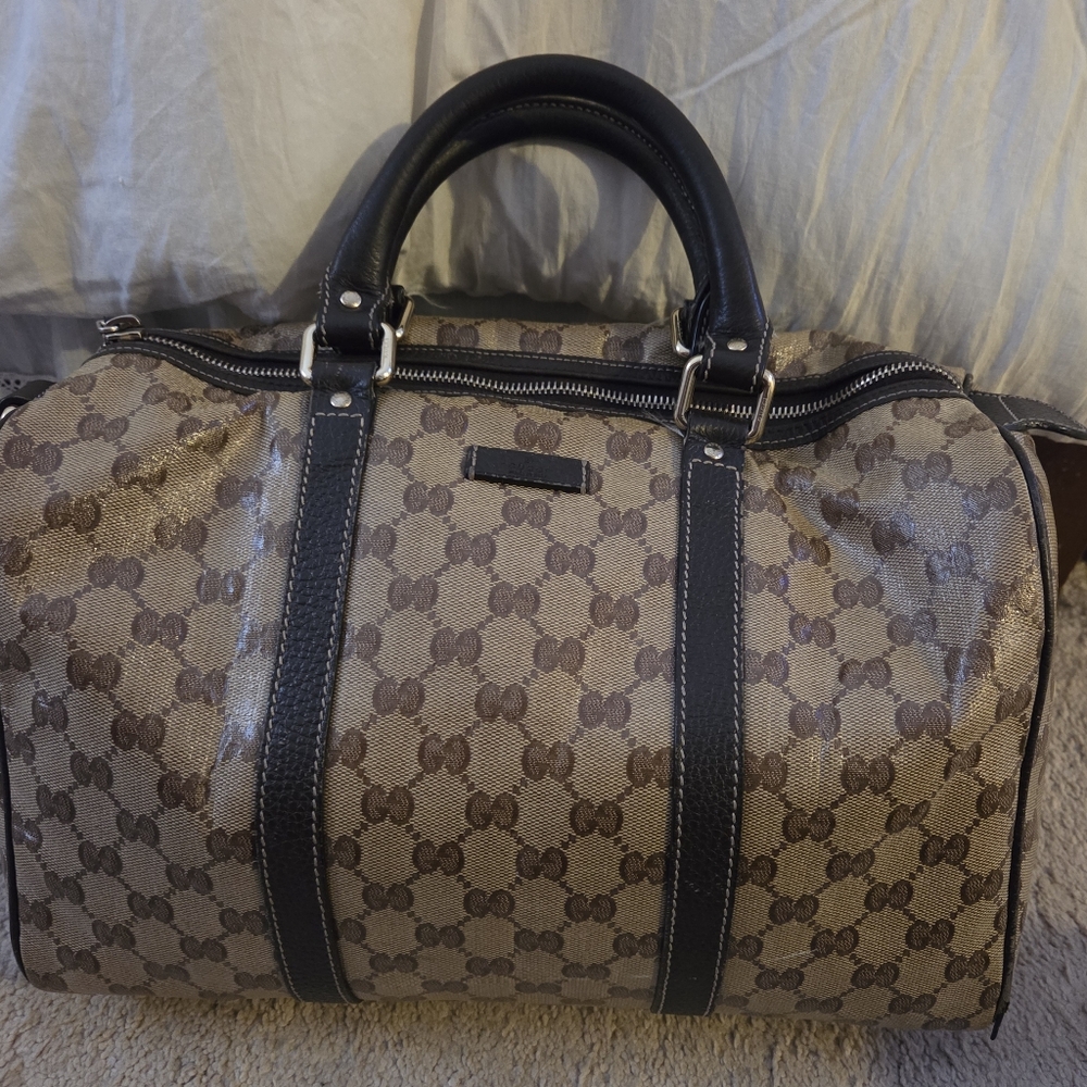 💥SOLD 💥Gucci GG Plus Monogram Medium Joy Boston Dark Brown